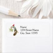 Squirrel Mistletoe Address Labels (Insitu)