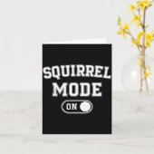 Squirrel Mode On Costume Funny Nut Gatherer Gift A Karte (Gelbe Blume)