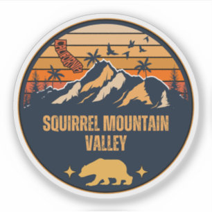 Squirrel Mountain Valley, Kalifornien Aufkleber