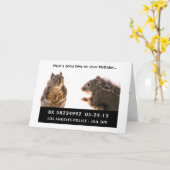 Squirrel Mug Shot Karte (Gelbe Blume)