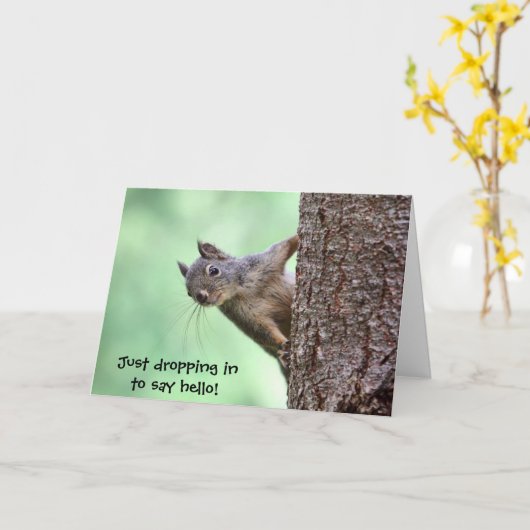 Squirrel On a Tree Karte (Gelbe Blume)