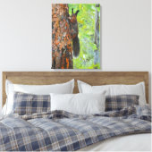 Squirrel on Pine Tree – Realistic Oil Painting Leinwanddruck (Insitu (Schlafzimmer))