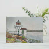 Squirrel Point Leuchtturm Einladung (Stehend Vorderseite)