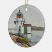 Squirrel Point Leuchtturm Keramik Ornament (Links)