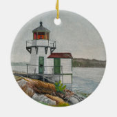 Squirrel Point Leuchtturm Keramik Ornament (Hinten)