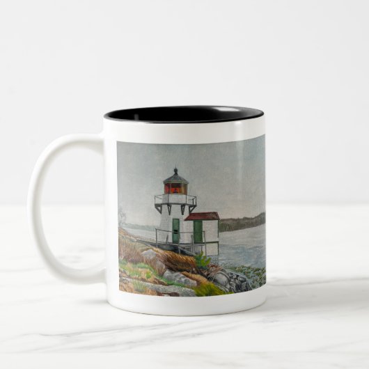 Squirrel Point Leuchtturm Zweifarbige Tasse (Links)