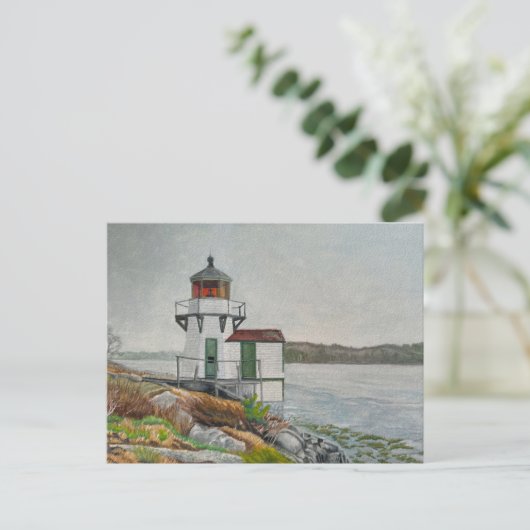 Squirrel Point Light Postkarte (Stehend Vorderseite)