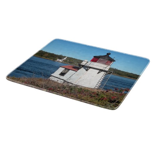 Squirrel Point Lighthouse Maine Cutting Board Schneidebrett (Ecke)