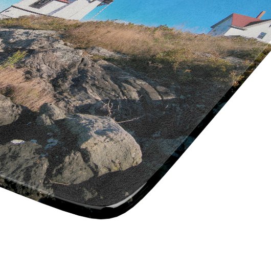 Squirrel Point Lighthouse Maine Cutting Board Schneidebrett (Ecke)