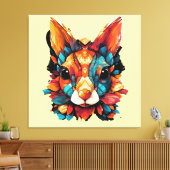 Squirrel Popart Leinwanddruck (Insitu (Wohnzimmer))