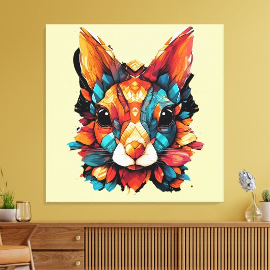 Squirrel Popart Leinwanddruck (Insitu (Wohnzimmer))