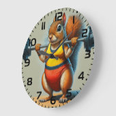 Squirrel Power Große Wanduhr (Winkel)