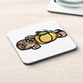 Squirrel pumpkins  getränkeuntersetzer (Linke Seite)