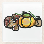 Squirrel pumpkins  glasuntersetzer (Vorderseite)