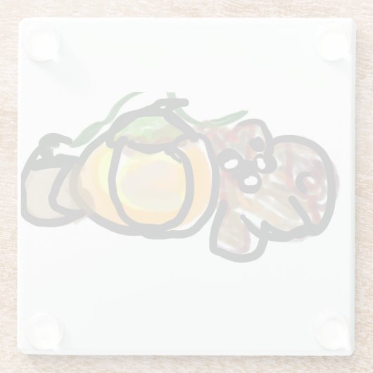 Squirrel pumpkins  glasuntersetzer (Rückseite)