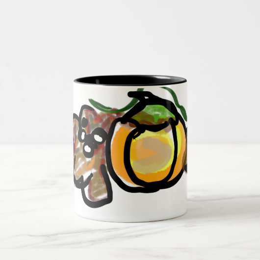 Squirrel pumpkins zweifarbige tasse (Mittel)