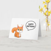 SQUIRREL SAGT IHM EINIGE NUTS GERETTET KARTE (Gelbe Blume)