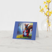 Squirrel Samurai Karte (Gelbe Blume)