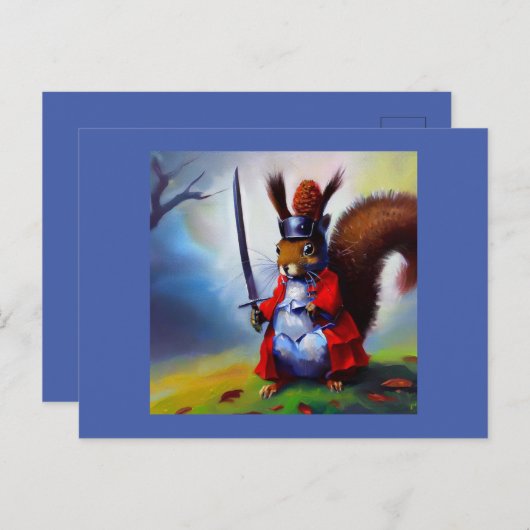 Squirrel Samurai Postkarte (Vorne/Hinten)