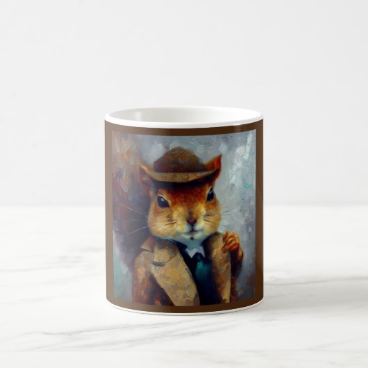 Squirrel Sherlock Holmes Kaffeetasse (Mittel)