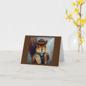 Squirrel Sherlock Holmes Karte (Gelbe Blume)