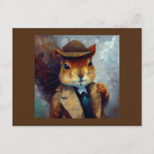 Squirrel Sherlock Holmes Postkarte