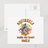 SQUIRREL SMILES POSTKARTE (Vorne/Hinten)