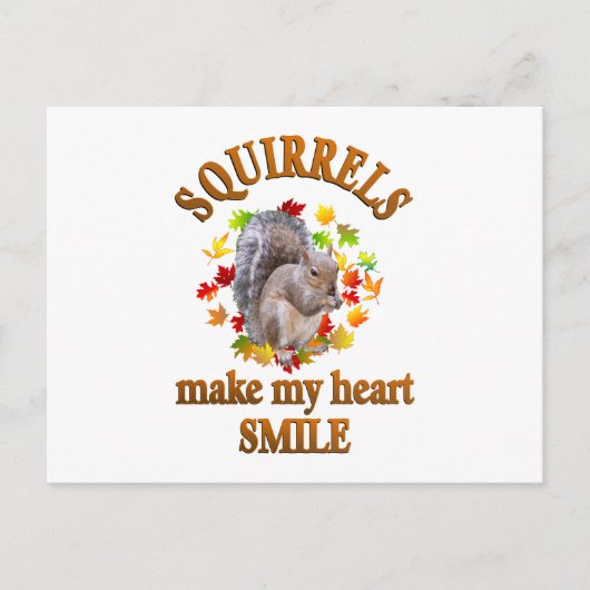 SQUIRREL SMILES POSTKARTE (Vorderseite)