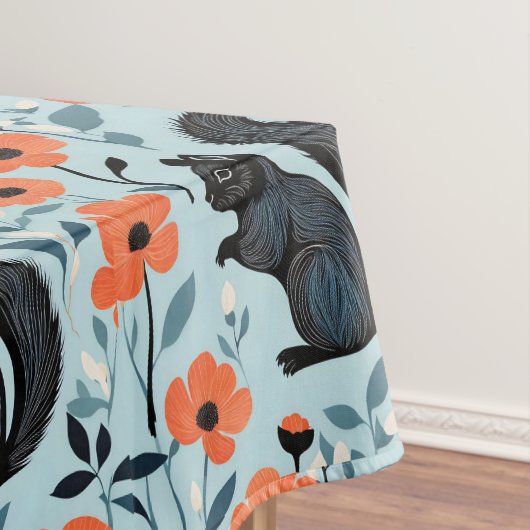 Squirrel Spring Flowers Art Tischdecke (Beispiel)