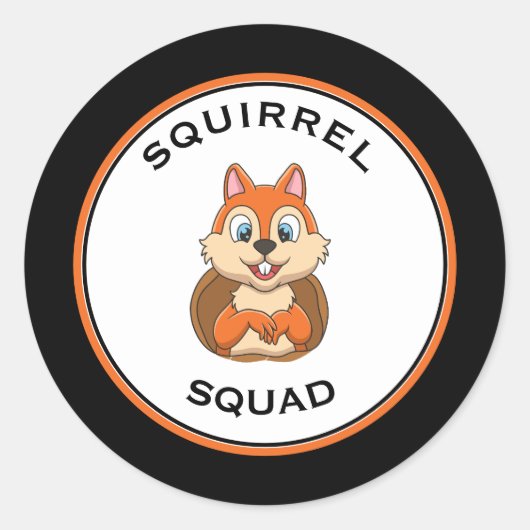Squirrel Squad Circle Disk Runder Aufkleber (Vorderseite)