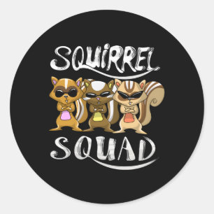Squirrel Squad Pet Chipmunk Fan Team Runder Aufkleber