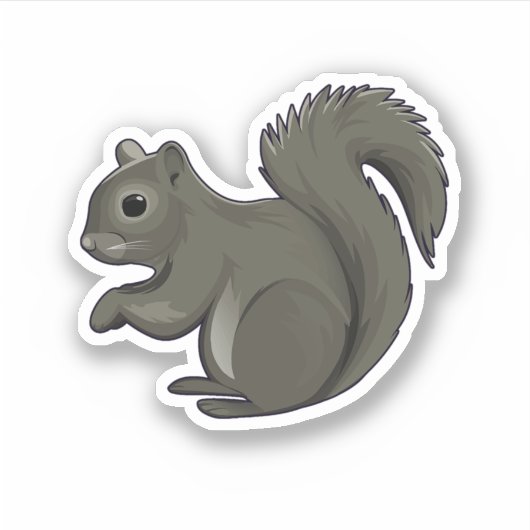 Squirrel Squirrel Whisperer Lover Retro Graphic. P Aufkleber (Vorderseite)