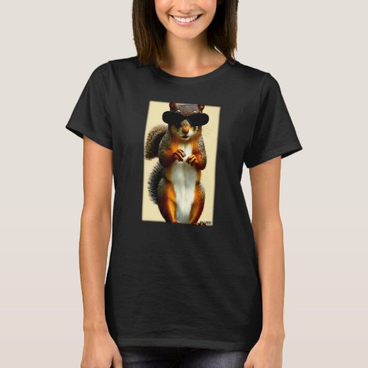 Squirrel Sunglasses Wild Animal Forest Animal Natu T-Shirt (Vorderseite)
