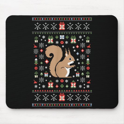 Squirrel Ugly Christmas  Mousepad (Vorne)