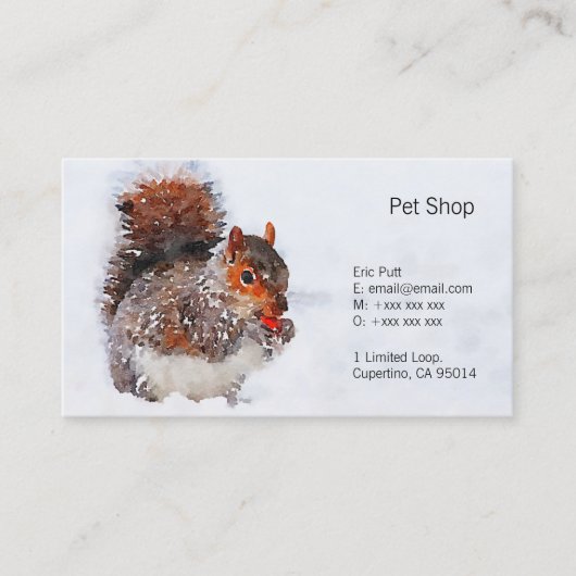 Squirrel Visitenkarten, 3,5" x 2,0", 100 Satz Visitenkarte (Vorderseite)