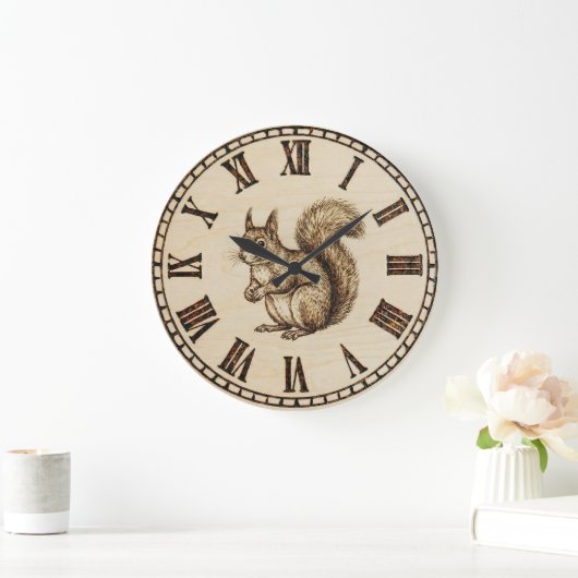 Squirrel Wall Clock Große Wanduhr (Zuhause)