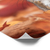 Squirrel Wild Animal Loving Portrait  Poster (Ecke)