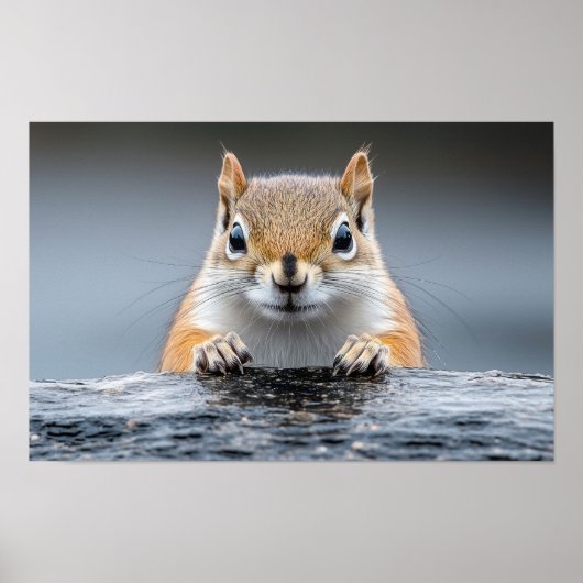 Squirrel Wild Animal Loving Portrait  Poster (Vorne)