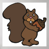Squirrel With An Acorn Poster (Vorne)