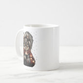 Squirrel With Gles Christmas Lights Funny Coffee W Kaffeetasse (Vorderseite Links)