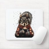 Squirrel With Gles Christmas Lights Funny Coffee W Mousepad (Mit Mouse)