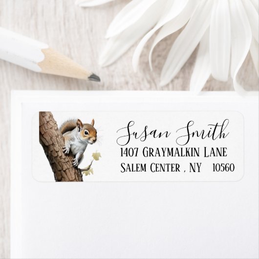 Squirrel Woodland Script-Adresse (Insitu)
