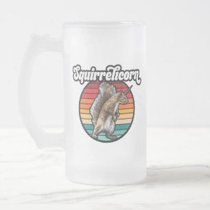 Squirrelicorn - lustiges, vintage Eichhörnchen Ein Mattglas Bierglas