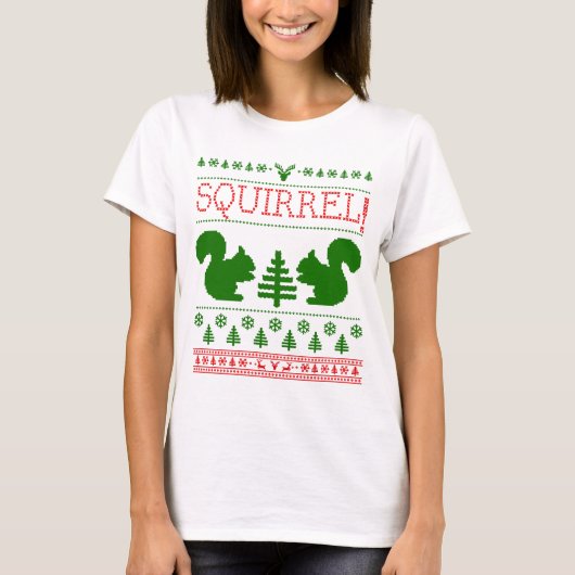 Squirrell Ugly Sweater T-Shirt (Vorderseite)