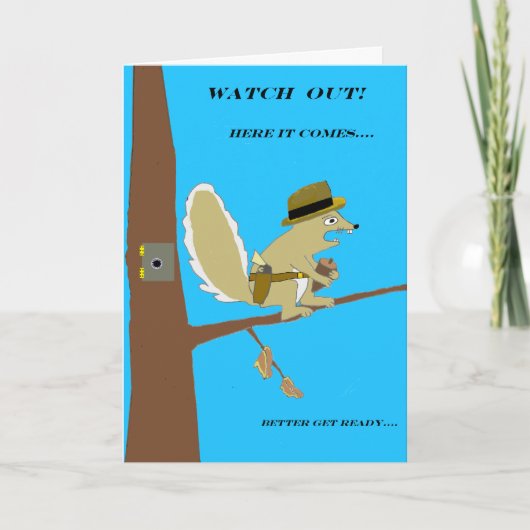 SQUIRRELLY -- Geburtstags-Karte Karte (Vorderseite)