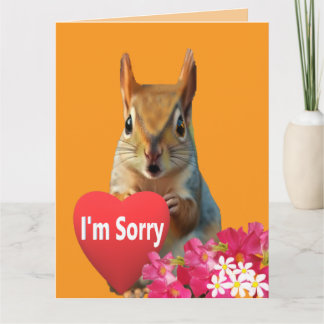 Squirrelly Sweet Heart Apology Card Karte