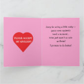 Squirrelly Sweet Heart Apology Card Karte (Innenseite)