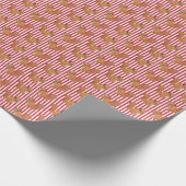 Squirrels and Holly Stripes Holiday Geschenkpapier (Ecke)