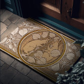 Squirrels Art Deco Burnt Sand Brown Walter Crane Fußmatte