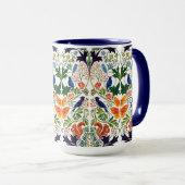 Squirrels Birds & Butterflies Pattern Tasse (VorderseiteRechts)